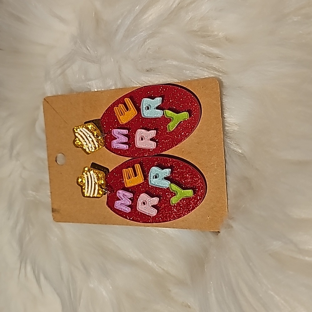 Red Acrylic Earrings